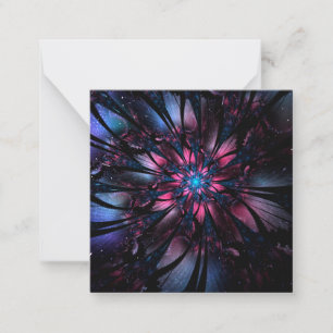 Abstraktes Fraktal Blume Design. Mitteilungskarte