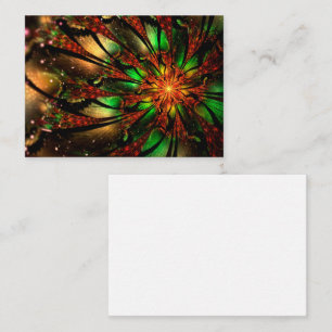 Abstraktes Fraktal Blume Design. Mitteilungskarte