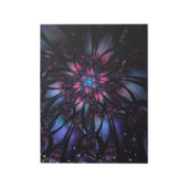 Abstraktes Fraktal Blume Design. Notizblock (Rotiert)