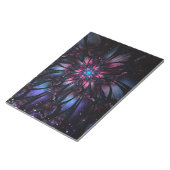 Abstraktes Fraktal Blume Design. Notizblock (angewinkelt)