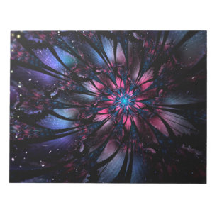 Abstraktes Fraktal Blume Design. Notizblock