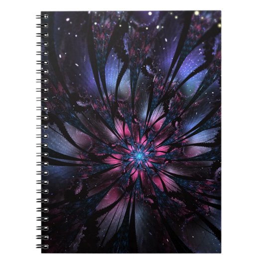 Abstraktes Fraktal Blume Design. Notizblock (Vorderseite)