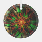 Abstraktes Fraktal Blume Design. Ornament Aus Glas (Vorderseite)