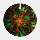 Abstraktes Fraktal Blume Design. Ornament Aus Glas (Rückseite)