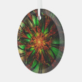 Abstraktes Fraktal Blume Design. Ornament Aus Glas (Vorderseite links)