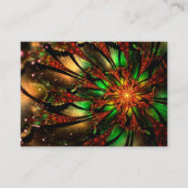 Abstraktes Fraktal Blume Design. Platzkarte (Vorderseite)