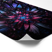 Abstraktes Fraktal Blume Design. Poster (Ecke)