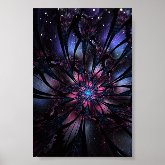 Abstraktes Fraktal Blume Design. Poster (Vorne)