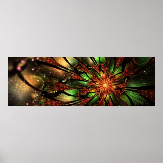 Abstraktes Fraktal Blume Design. Poster (Vorne)