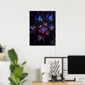 Abstraktes Fraktal Blume Design. Poster (Heimbüro)