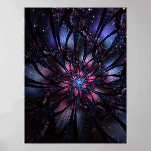 Abstraktes Fraktal Blume Design. Poster (Vorne)