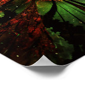 Abstraktes Fraktal Blume Design. Poster (Ecke)