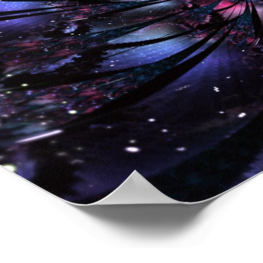 Abstraktes Fraktal Blume Design. Poster (Ecke)