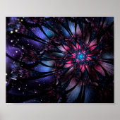 Abstraktes Fraktal Blume Design. Poster (Vorne)