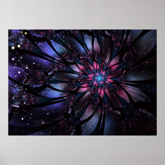 Abstraktes Fraktal Blume Design. Poster (Vorne)