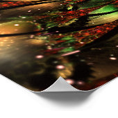 Abstraktes Fraktal Blume Design. Poster (Ecke)