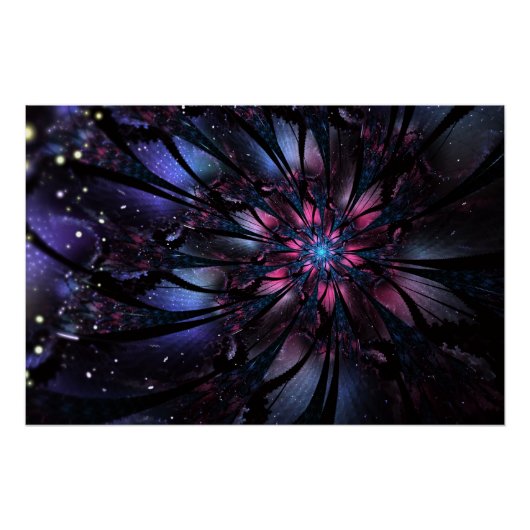 Abstraktes Fraktal Blume Design. Poster (Vorderseite)