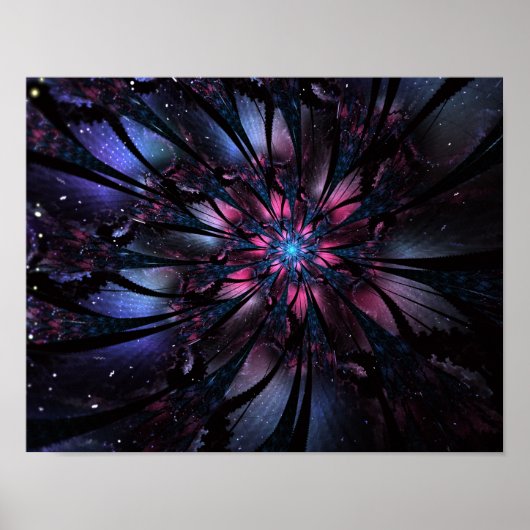 Abstraktes Fraktal Blume Design. Poster (Vorne)