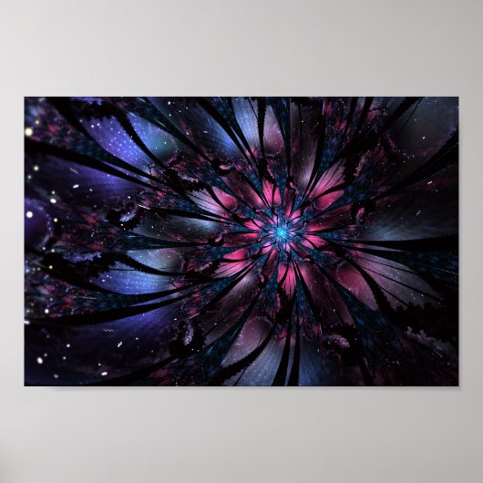 Abstraktes Fraktal Blume Design. Poster (Vorne)