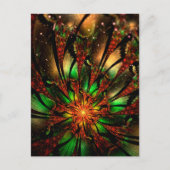 Abstraktes Fraktal Blume Design. Postkarte (Vorderseite)