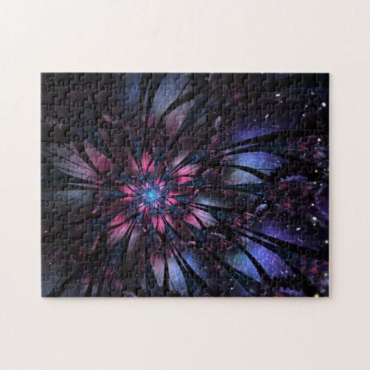 Abstraktes Fraktal Blume Design. Puzzle (Horizontal)