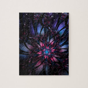 Abstraktes Fraktal Blume Design. Puzzle