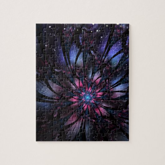 Abstraktes Fraktal Blume Design. Puzzle (Vertikal)