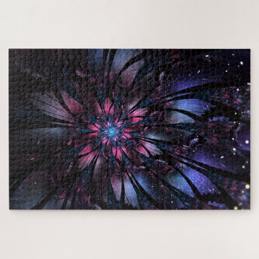 Abstraktes Fraktal Blume Design. Puzzle (Horizontal)