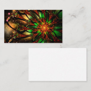 Abstraktes Fraktal Blume Design. Rabattkarte