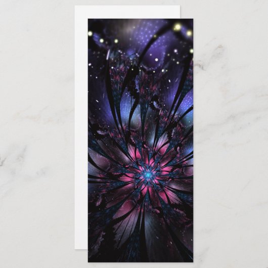 Abstraktes Fraktal Blume Design. Save The Date (Vorne/Hinten)