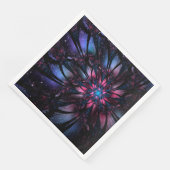Abstraktes Fraktal Blume Design. Serviette (Ecke)