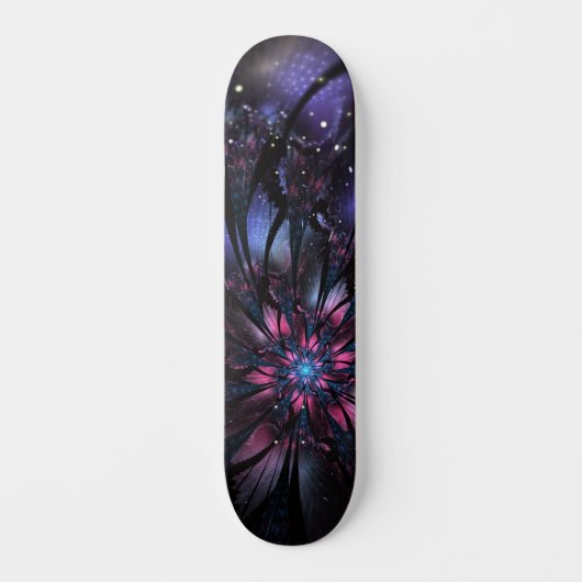 Abstraktes Fraktal Blume Design. Skateboard (Vorderseite)