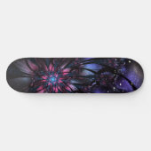 Abstraktes Fraktal Blume Design. Skateboard (Horizontal)