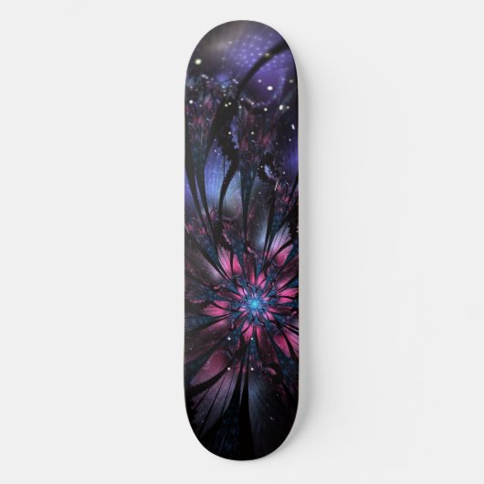 Abstraktes Fraktal Blume Design. Skateboard (Vorderseite)