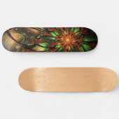 Abstraktes Fraktal Blume Design. Skateboard (Horizontal)