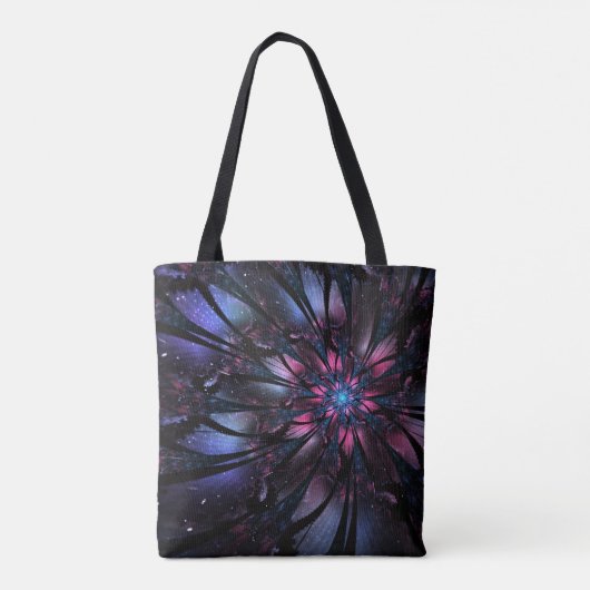 Abstraktes Fraktal Blume Design. Tasche (Rückseite)