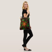Abstraktes Fraktal Blume Design. Tasche (Am Model)