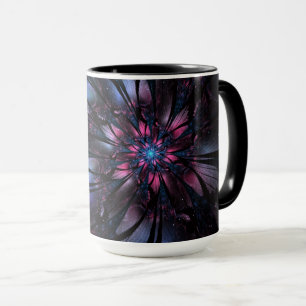 Abstraktes Fraktal Blume Design. Tasse