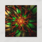 Abstraktes Fraktal Blume Design. Telefonnummerkarte (Vorderseite)