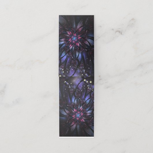 Abstraktes Fraktal Blume Design. Terminkarte (Außenseite Aufgefaltet)