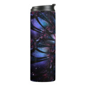 Abstraktes Fraktal Blume Design. Thermosbecher (Nach links gedreht)