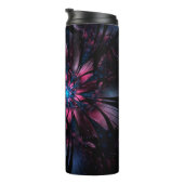 Abstraktes Fraktal Blume Design. Thermosbecher (Nach rechts gedreht)