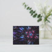 Abstraktes Fraktal Blume Design. Treuekarte (Stehend Vorderseite)