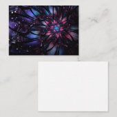 Abstraktes Fraktal Blume Design. Treuekarte (Vorne/Hinten)