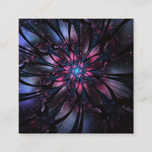 Abstraktes Fraktal Blume Design. Treuekarte (Vorderseite)