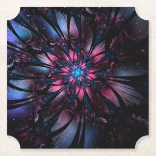 Abstraktes Fraktal Blume Design. Untersetzer
