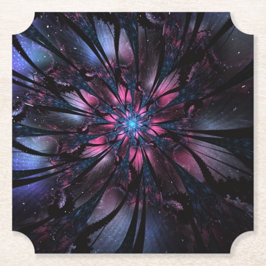 Abstraktes Fraktal Blume Design. Untersetzer (Vorderseite)