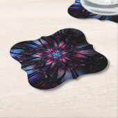 Abstraktes Fraktal Blume Design. Untersetzer (angewinkelt)