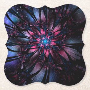 Abstraktes Fraktal Blume Design. Untersetzer