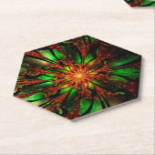 Abstraktes Fraktal Blume Design. Untersetzer (angewinkelt)
